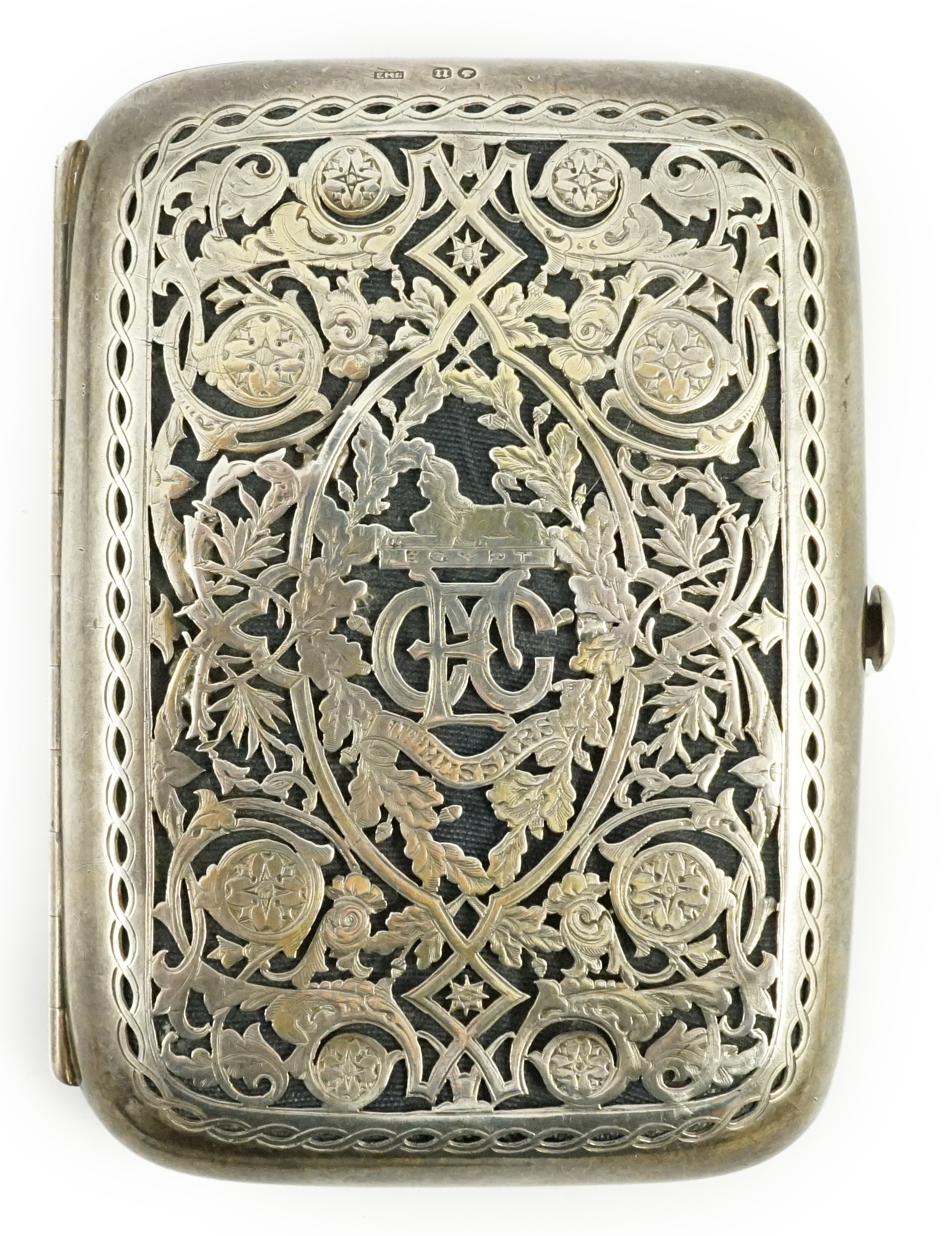 Lieutenant-General Sir Charles Craufurd Fraser VC KCB. A Victorian V.C. Winner's silver mounted cigarette case, 11th Hussars, Edward H Stockwell, London, 1868